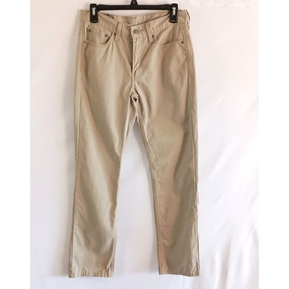 Levi’s 514 Straight Fit Jeans Men’s 29x30 100% Cotton Tan Khaki Casual Pants - Picture 2 of 8